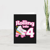 4thバースデーローラースケートで滑る4歳スケート カード (正面)