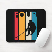 4th誕生日ギフト4ヴィンテージホッケー誕生日4 Y マウスパッド (マウス)