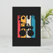 4th誕生日ギフト4ヴィンテージモンスタートラック 招待状 (スタンド正面)