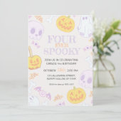 4th誕生日ハローウィンパーティ招待状 招待状 (スタンド正面)