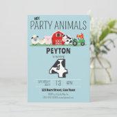 4th誕生日パーティーアニマルファーム誕生日 招待状 (スタンド正面)