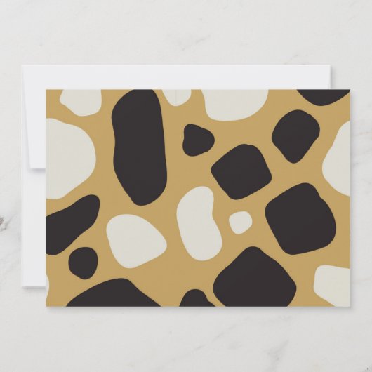 4th誕生日パーティーサファリジャングル動物の少年の写真 招待状 (裏面)