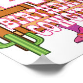 4th誕生日女性のカーボーイ4歳ガールロデオ恋人 ポスター (角)