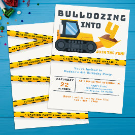 4th誕生日建築パーティの招待状 招待状