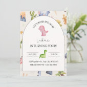 4th誕生日招待状 招待状 (スタンド正面)
