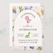 4th誕生日招待状 招待状 (正面/裏面)