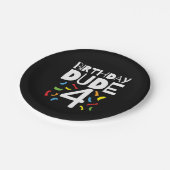 4th誕生日4歳オールドボーイパーティー誕生日男の子4 ペーパープレート (アングル)