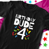 4th誕生日4歳オールドボーイパーティー誕生日男の子4 tシャツ