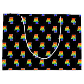 4th誕生日：おもしろいレインボーイベント第4パターン ラージペーパーバッグ (裏面)