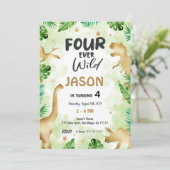 4th誕生日、恐竜誕生日 招待状 (スタンド正面)