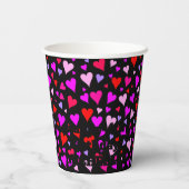 4th誕生日:愛するハートパターン、虹4 紙コップ (裏面)