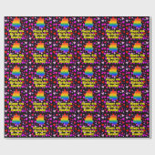 4th誕生日:愛するハートパターン、虹# 4 ラッピングペーパー (フラット)