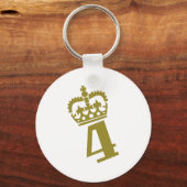 4th誕生日 – 番号 – 4歳 キーホルダー (正面)
