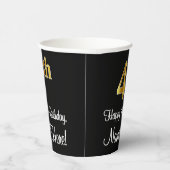 4th誕生日 – 豪華エレガントなフェイク金ゴールドルック# 紙コップ (右)