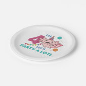 4th誕生日Axolotl 4歳の甘いAxolotls ペーパープレート (アングル)