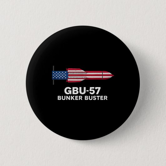 4th+オブ・ジュライ タン Tシャツ GBU-57 アメリカ国旗 缶バッジ (正面)