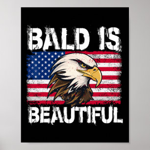 4th・オブ・ジュライ 独立記念日 バル Bald Is Beautiful ポスター
