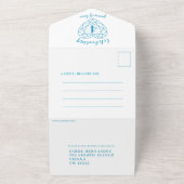 4th ブルートパーズ 結婚記念日 出席の御礼 フォト オールインワン招待状 (外側)