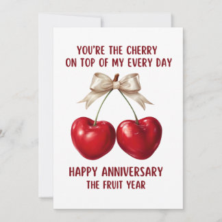 4th Anniversary Card, Fruit Anniversary Card,  シーズンカード