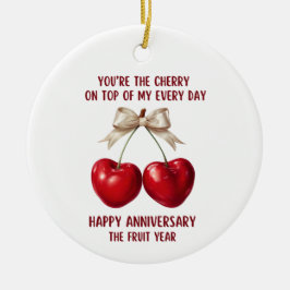 4th Anniversary Card, Fruit Anniversary Ornament セラミックオーナメント