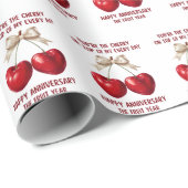 4th Anniversary Card, Fruit Anniversary Ornament ラッピングペーパー (ロールコーナー)