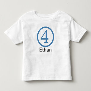 4th Birthdayカスタマイズ可能なTシャツボーイ トドラーTシャツ
