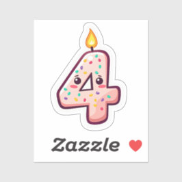 4th Birthdayステッカー シール