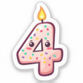 4th Birthdayステッカー シール (正面)