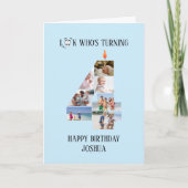 4th Birthdayフォトカード カード (正面)