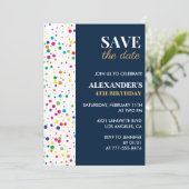 4th birthday招待状日付紙吹雪を保存 招待状 (スタンド正面)