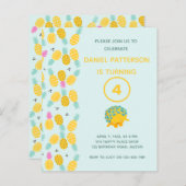 4th birthday男の子の誕生日カード (正面/裏面)