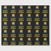 4th Birthday:おもしろい、カラフルレインボーインスパイア# 4 ラッピングペーパー (フラット)