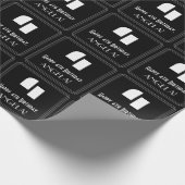 4th Birthday: インスパイアアールデコルック"4" & Name ラッピングペーパー (角)