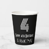 4th Birthday — インスパイアアールデコ検索「4」 +名前 紙コップ (裏面)