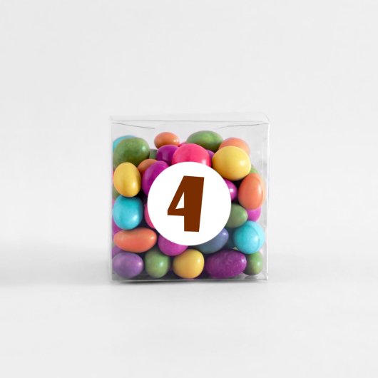 4th Birthday Burnt Orange 4ラウンドシール ラウンドシール