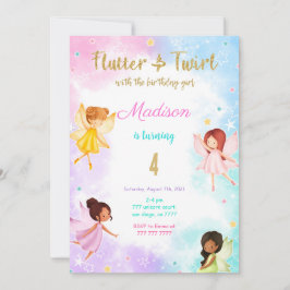 4th Birthday Fairy誕生日パーティー 招待状