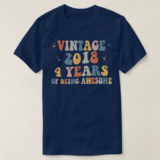 4th Birthday Giftヴィンテージ2018限定版4 Y Tシャツ (デザイン正面)