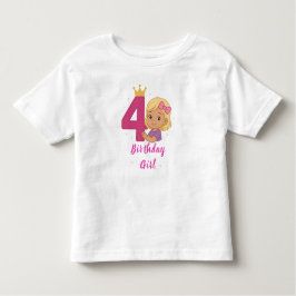 4th Birthday Girl Toddler 素晴らし Jersey T-Shirt トドラーTシャツ