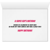 4th Birthday Girls すごい Kids Pink漫画 (内部横(下))