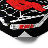 4th Birthday Hockey Lovers It's Great To Be 4 Year ポスター (角)