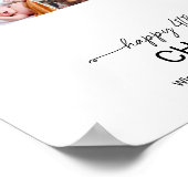 4th Birthday Number 4 Photo Collage Custom Picture ポスター (角)