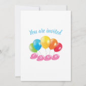 4th birthday photo collage number 4男の子 招待状 (裏面)