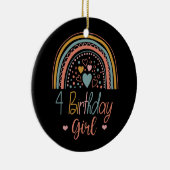 4th Birthday Rainbow Countdown 4歳誕生日 セラミックオーナメント (右)