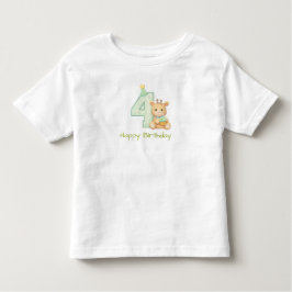 4th Birthday Toddler T-Shirt Cute Bear Birthday  トドラーTシャツ