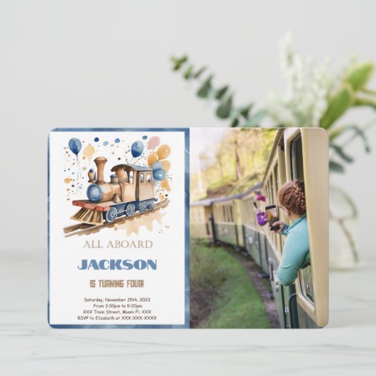 4th Birthday Train写真 招待状 (スタンド正面)
