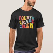 4th Fourth Grade Crew Teacher Back To School Retro Tシャツ (正面)