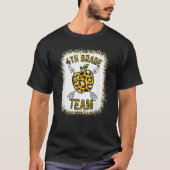 4th Fourth Grade Team Leopard Teacher Student Back Tシャツ (正面)