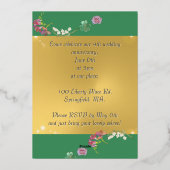 4th Fruit & Floral Anniversary Foil Invite Card 箔シーズンカード (裏面)