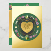 4th Fruit & Floral Anniversary Foil Invite Card 箔シーズンカード (正面/裏面)