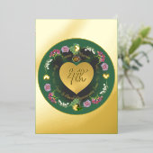 4th Fruit & Floral Anniversary Foil Invite Card 箔シーズンカード (立ち正面)